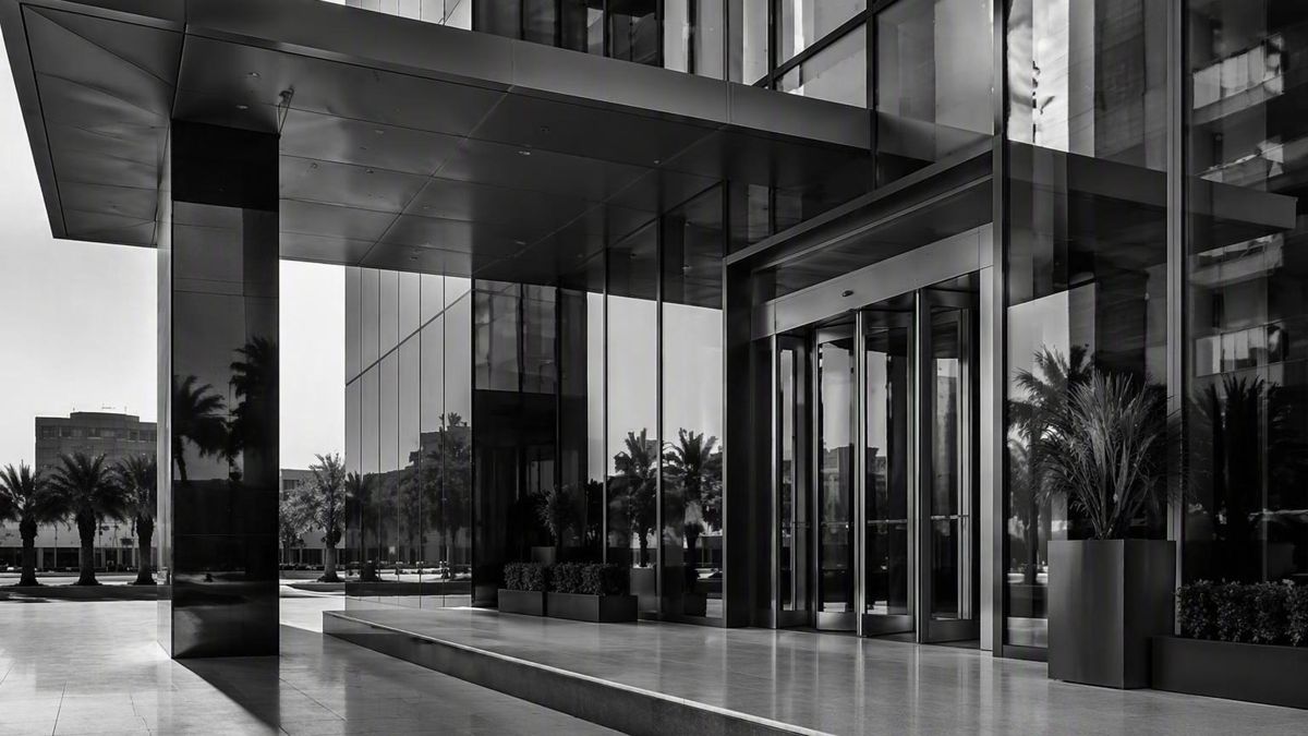 Office building entrance